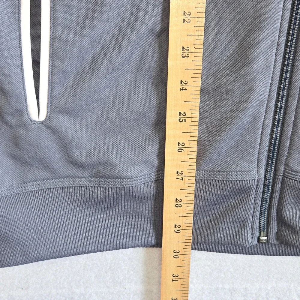Adidas Track Jacket women Medium Grey Pink Stripe Full Zip 3-Stripe B#294